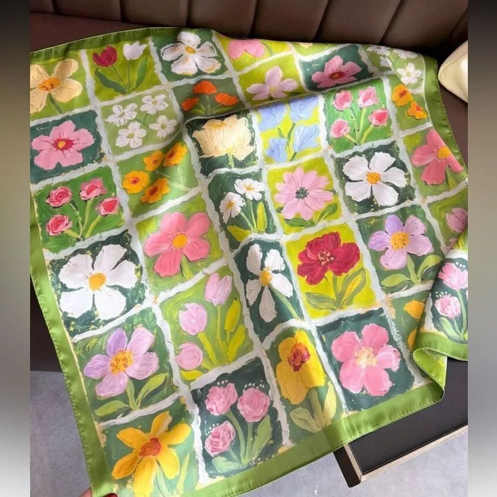 Floral Patterned Scarf S95